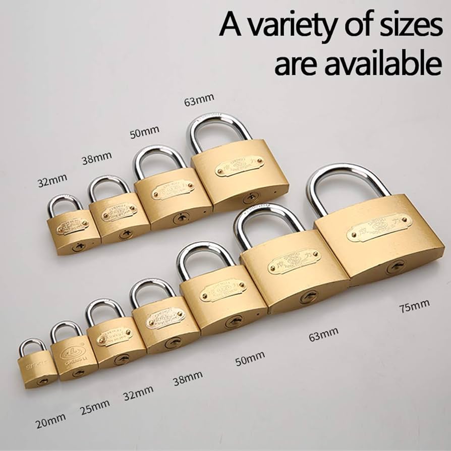 Padlocks – All Sizes Available, Brass and Hardened Steel Padlocks with Keys for Gates, Sheds, Lockers, Toolboxes and General Security